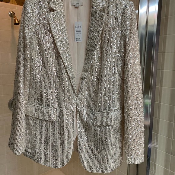 NWT LOFT SEQUIN BLAZER - Picture 2 of 6
